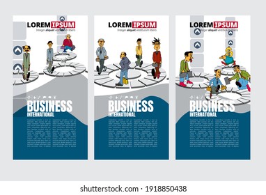 Vector business concept for internet banners, social media banners, headers of websites 
