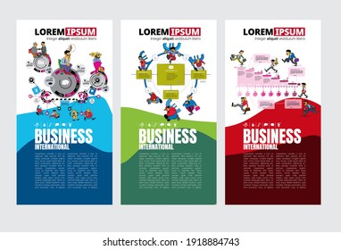 Vector business concept for internet banners, social media banners, headers of websites 