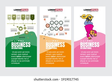 Vector business concept for internet banners, social media banners, headers of websites 