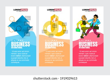 VektorBusiness-Konzept für Internet-Banner, Social-Media-Banner, Kopfzeilen von Websites 
