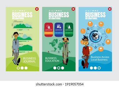 Vector business concept for internet banners, social media banners, headers of websites 