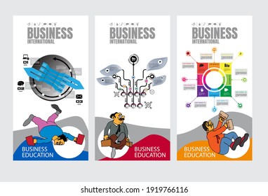 Vector business concept for internet banners, social media banners, headers of websites 