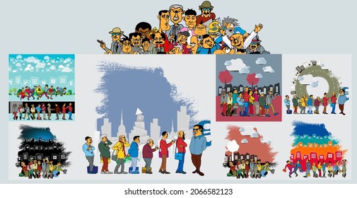 Vector business concept for internet banners, social media banners, headers of websites