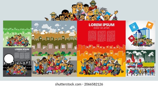 Vector business concept for internet banners, social media banners, headers of websites