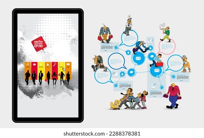 VektorBusiness-Konzept für Internet-Banner, Social-Media-Banner, Kopfzeilen von Websites 