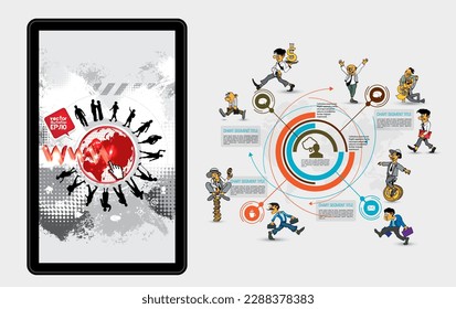 Vector business concept for internet banners, social media banners, headers of websites 