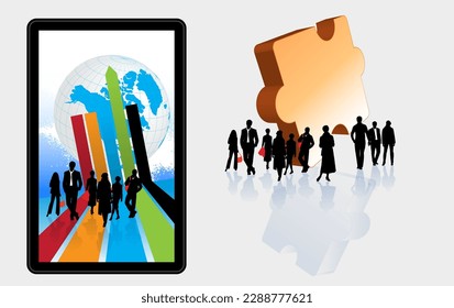 Vector business concept for internet banners, social media banners, headers of websites 