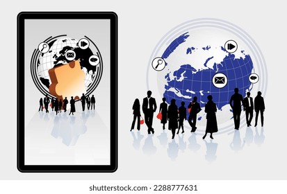 VektorBusiness-Konzept für Internet-Banner, Social-Media-Banner, Kopfzeilen von Websites 