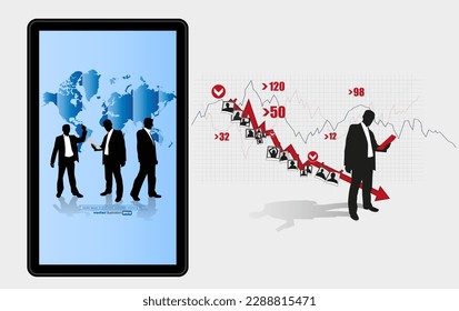 Concepto de negocio de vectores para banners de internet, banners de medios sociales, encabezados de sitios web 