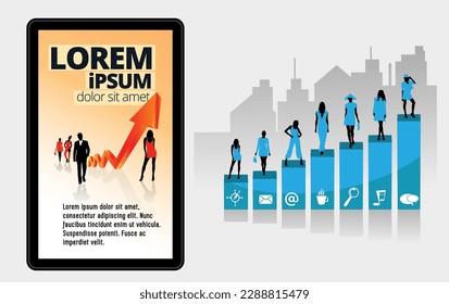 Vector business concept for internet banners, social media banners, headers of websites 