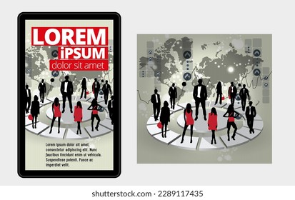 Vector business concept for internet banners, social media banners, headers of websites 