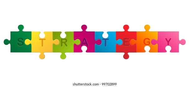 vector business concept jigsaw puzzle