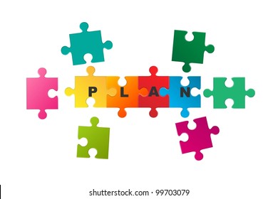 vector business concept jigsaw puzzle