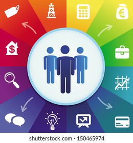 Vector business concept - men icons