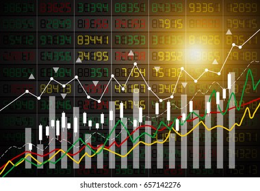 Vector business concept of stock market graph background design