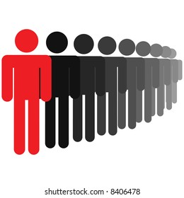 Vector - Business Concept - Team and leader concept