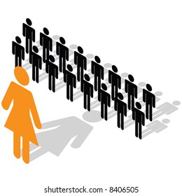 Vector - Business Concept - Team and leader concept