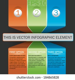 Vector business concepts with 3 options / can use for infographic / loop business report or plan / modern template / education template / business brochure / system diagram