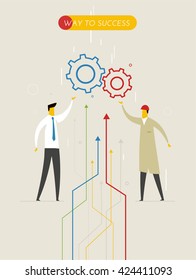 Vector business concepts, the file format for EPS10.0 fully editable.