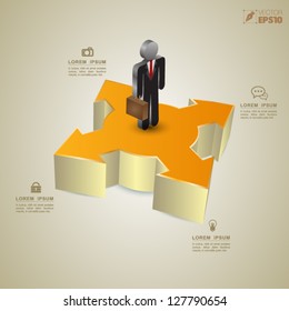 Vector  business concepts with human icons four way/ can use for infographic / loop business report or plan / modern template / education template / business brochure