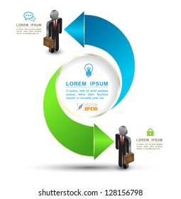 Vector  business concepts with human icons / can use for infographic/loop business report or plan / modern template / education template / business brochure