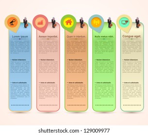 Vector  business concepts with  icons / can use for infographic/loop business report or plan / modern template / education template / business brochure /  system diagram