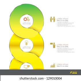 Vector  business concepts with  icons / can use for infographic / loop business report or plan / modern template / education template / business brochure /  system diagram