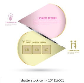 Vector  business concepts with  icons / can use for info-graphic / loop business report or plan / modern template / education template / business brochure /  system diagram