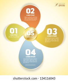 Vector  business concepts with  icons / can use for info-graphic / loop business report or plan / modern template / education template / business brochure /  system diagram