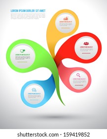 Vector business concepts with icons / can use for info-graphic / loop business report or plan / modern template / education template / business brochure / system diagram 