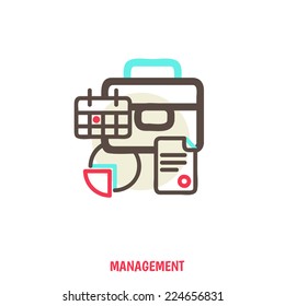 Vector business concepts - time management, statistics illustration