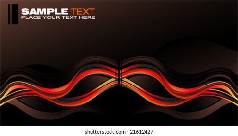 VECTOR Business or corporate Card with concept waves graphics