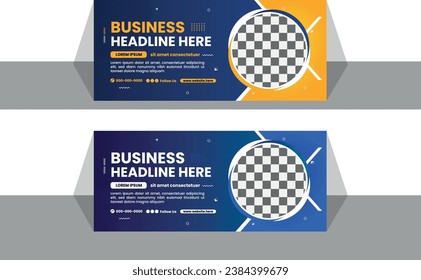 Vector business and corporate facebook cover template,