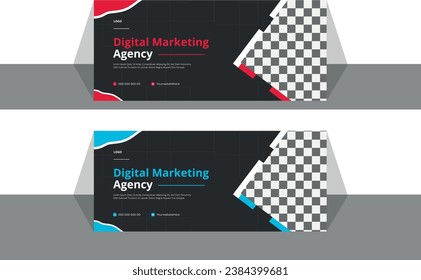 Vector business and corporate facebook cover template,