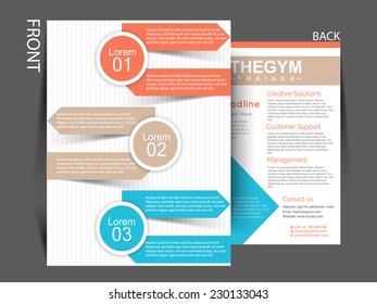 Vector  Business Corporate Flyer Template,  brochure for multipurpose use.