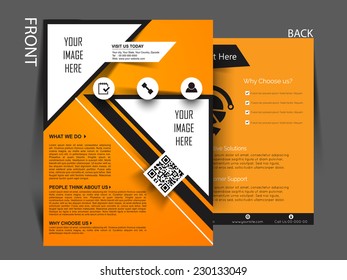 Vector  Business Corporate Flyer Template,  brochure for multipurpose use.
