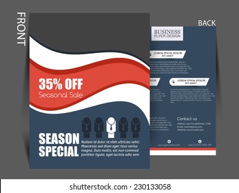 Vector  Business Corporate Flyer Template,  brochure for multipurpose use.