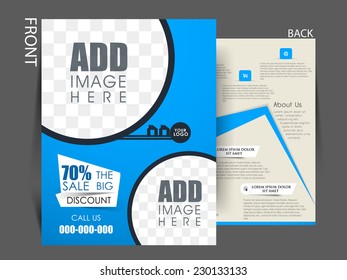 Vector  Business Corporate Flyer Template,  brochure for multipurpose use.