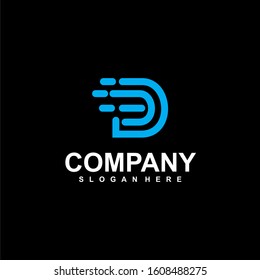 vector Business corporate letter d logo design vector. Simple and clean flat design of letter d  logo vector template.