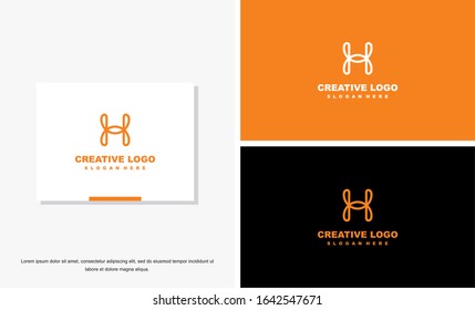 vector Business corporate letter h logo design vector. Simple and clean flat design of letter h logo vector template.