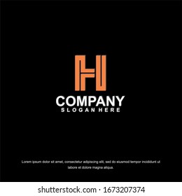 vector Business corporate letter H logo design vector. Simple and clean flat design of letter H logo vector template.