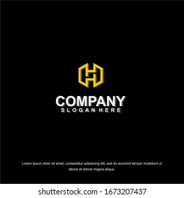 vector Business corporate letter H logo design vector. Simple and clean flat design of letter H logo vector template.