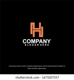 vector Business corporate letter H logo design vector. Simple and clean flat design of letter H logo vector template.