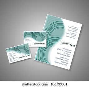 Vector business design: brochure and card