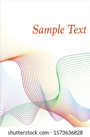 Vector business design with waves and sample text