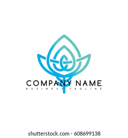 Vector Business emblem blue knot symbol curve looped icon logo logotype art