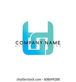 Vector Business emblem blue knot symbol curve looped icon logo logotype art