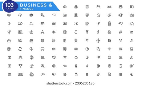 Vektorgrafik-Symbol für geschäftliche und finanzielle bearbeitbare Schlagzeilen mit Geld, Bank, Scheck, Gesetz, Auktion, Extra, Zahlung, Geldbeutel, Einzahlung, Sparschwein, Taschenrechner, Web und mehr isolierte Umrisssymbol