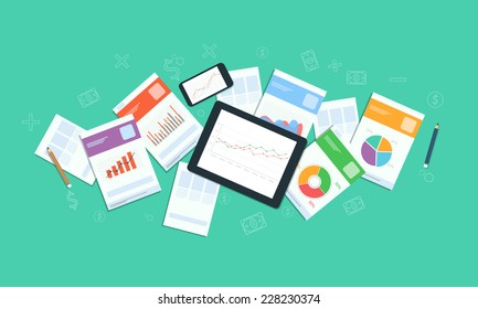 Vector business finance investment background