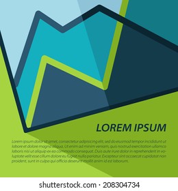 Vector business flat diagram with text. Eps10